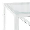 Mesa De Centro Acero Inoxidable Y Vidrio 110x45x45 Cm Vidaxl