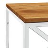 Mesa De Centro Acero Inoxidable Y Madera Maciza De Acacia Vidaxl