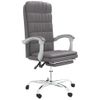 Silla De Oficina Reclinable Cuero Sintético Gris Vidaxl