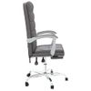 Silla De Oficina Reclinable Cuero Sintético Gris Vidaxl