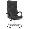 Silla De Oficina Reclinable Masaje Cuero Sintético Negro Vidaxl