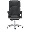 Silla De Oficina Reclinable Masaje Cuero Sintético Negro Vidaxl