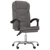 Silla De Oficina Reclinable Cuero Sintético Gris Vidaxl