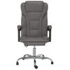 Silla De Oficina Reclinable Cuero Sintético Gris Vidaxl