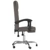 Silla De Oficina Reclinable Cuero Sintético Gris Vidaxl