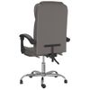 Silla De Oficina Reclinable Cuero Sintético Gris Vidaxl