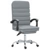 Silla De Oficina Reclinable Con Masaje De Tela Gris Claro Vidaxl