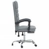 Silla De Oficina Reclinable Con Masaje De Tela Gris Claro Vidaxl