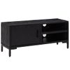 Mueble Para Tv Madera Maciza De Pino Negro 90x30x40 Cm Vidaxl