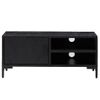 Mueble Para Tv Madera Maciza De Pino Negro 90x30x40 Cm Vidaxl