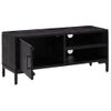 Mueble Para Tv Madera Maciza De Pino Negro 90x30x40 Cm Vidaxl