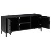 Mueble Para Tv Madera Maciza De Pino Negro 110x35x48 Cm Vidaxl