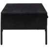 Mesa De Centro Madera Maciza Pino Reciclada Negro 90x50x35 Cm Vidaxl