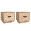 Mesitas De Noche 2 Uds Madera Maciza De Pino 40x34x35 Cm Vidaxl