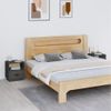 Mesitas De Noche 2 Uds Madera Maciza Pino Gris 40x34x45 Cm Vidaxl