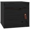 Armario De Pared Madera Maciza De Pino Negro 31,5x30x30 Cm Vidaxl