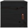 Armario De Pared Madera Maciza De Pino Negro 31,5x30x30 Cm Vidaxl