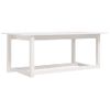 Mesa De Centro De Madera Maciza De Pino Blanco 110x55x45 Cm Vidaxl