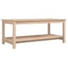 Mesa De Centro De Madera Maciza De Pino 110x55x45 Cm Vidaxl