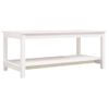 Mesa De Centro De Madera Maciza De Pino Blanco 110x55x45 Cm Vidaxl