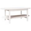 Mesa De Centro De Madera Maciza De Pino Blanco 110x55x45 Cm Vidaxl