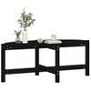 Mesa De Centro De Madera Maciza De Pino Negro 118x63x45 Cm Vidaxl