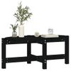 Mesa De Centro De Madera Maciza De Pino Negro 87x48x35 Cm Vidaxl