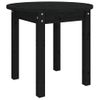 Mesa De Centro Madera Maciza De Pino Negro Ø 45x40 Cm Vidaxl