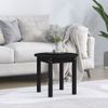 Mesa De Centro Madera Maciza De Pino Negro Ø 45x40 Cm Vidaxl