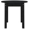 Mesa De Centro Madera Maciza De Pino Negro Ø 45x40 Cm Vidaxl