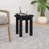 Mesa De Centro De Madera Maciza De Pino Negro Ø35x35 Cm Vidaxl