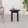 Mesa De Centro De Madera Maciza De Pino Negro Ø35x35 Cm Vidaxl