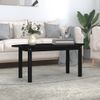 Mesa De Centro De Madera Maciza De Pino Negro 110x55x45 Cm Vidaxl