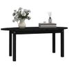 Mesa De Centro De Madera Maciza De Pino Negro 110x55x45 Cm Vidaxl