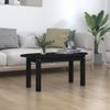 Mesa De Centro De Madera Maciza De Pino Negro 80x40x35 Cm Vidaxl