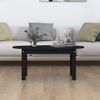 Mesa De Centro De Madera Maciza De Pino Negro 80x40x35 Cm Vidaxl