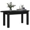 Mesa De Centro De Madera Maciza De Pino Negro 80x40x35 Cm Vidaxl