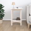 Mesa De Centro De Madera Maciza De Pino Blanco Ø55x60 Cm Vidaxl