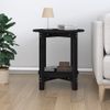 Mesa De Centro De Madera Maciza De Pino Negro Ø55x60 Cm Vidaxl