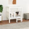 Cama Para Perros Madera Maciza De Pino Blanco 65,5x43x70 Cm Vidaxl