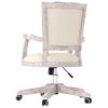 Silla De Oficina Giratoria De Lino Beige Vidaxl