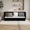 Sofá Cama Madera Maciza De Pino Negro 75x190 Cm Vidaxl