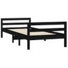 Estructura De Cama Madera Maciza De Pino Negro 90x200 Cm Vidaxl