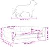 Cama Para Perros De Cuero Sintético Gris 95x55x30 Cm Vidaxl