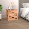 Mesita De Noche Madera Maciza De Nogal 34x34x34 Cm Vidaxl