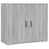 Aparador De Madera Contrachapada Gris Sonoma 80x33x70 Cm Vidaxl