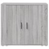 Aparador De Madera Contrachapada Gris Sonoma 80x33x70 Cm Vidaxl