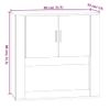 Armario De Pared Madera Contrachapada Roble Sonoma 80x33x80 Cm Vidaxl