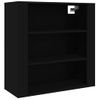 Armario De Pared Madera Contrachapada Negro 80x33x80 Cm Vidaxl