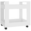 Carrito De Escritorio Madera Contrachapada Blanco 60x45x60 Cm Vidaxl